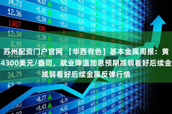 苏州配资门户官网 【华西有色】基本金属周报：黄金价格站上4300美元/盎司，就业降温加息预期减弱看好后续金属反弹行情
